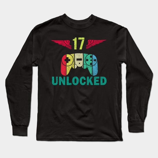 Level 17 Unlocked Awesome Since 2003 - Gamers lovers Long Sleeve T-Shirt by ht4everr